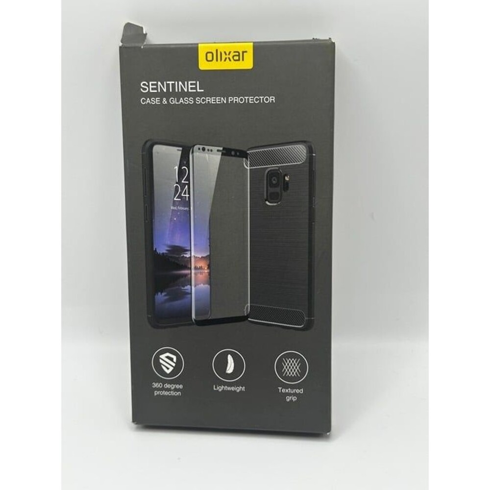 Olixar Sentinel Case and Tempered Glass Screen Protector for iPhone 12 - Black